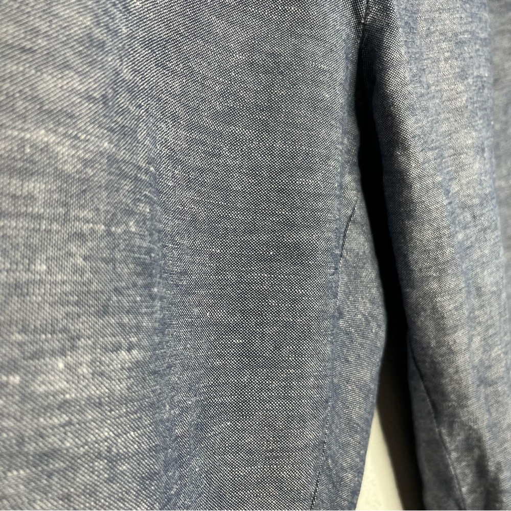 Banana Republic Men Pants 33x30 Aden Chino Blue Cross Dye Linen Cotton - Picture 5 of 9